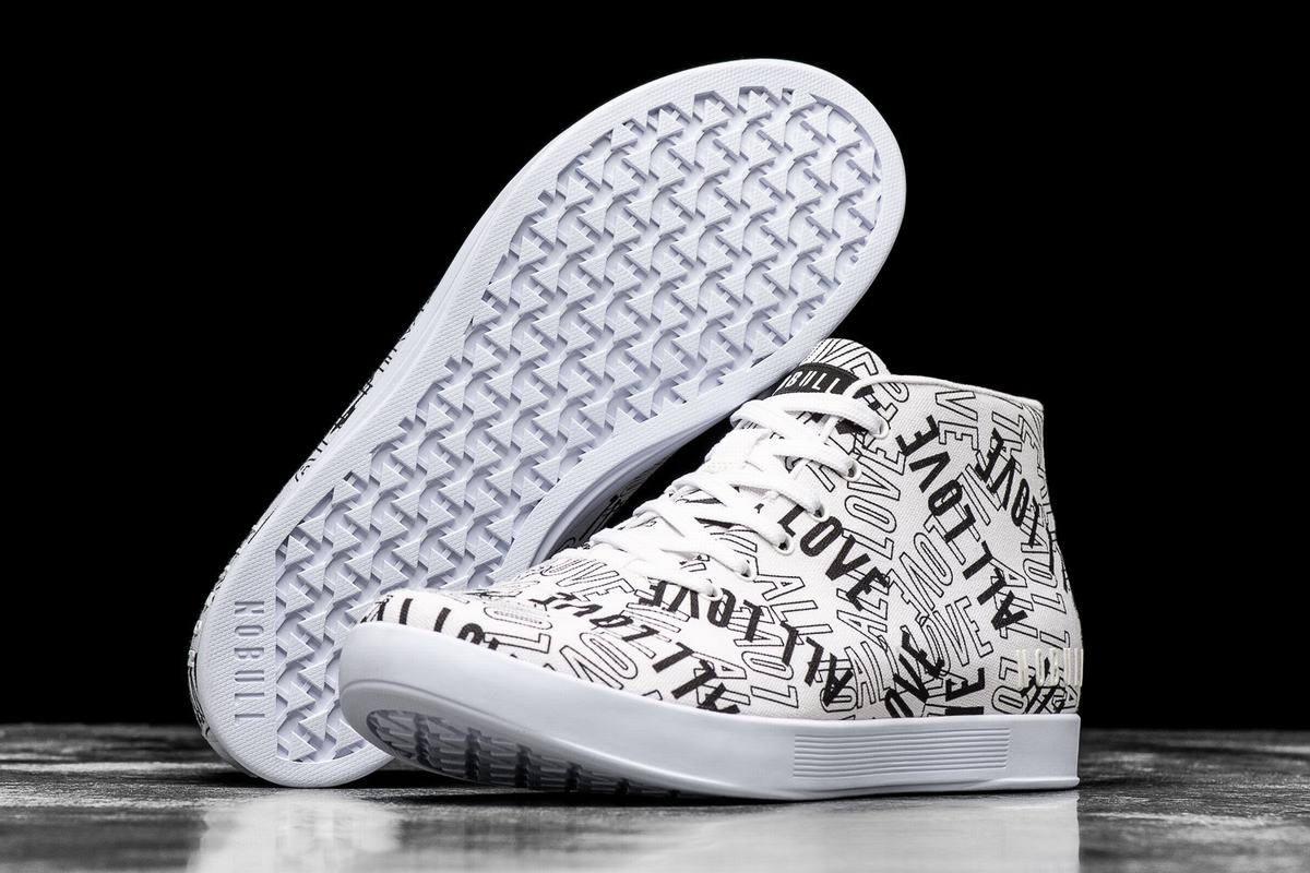 Basket Nobull All Love Canvas Mid Trainer Homme Blanche | TA8051427