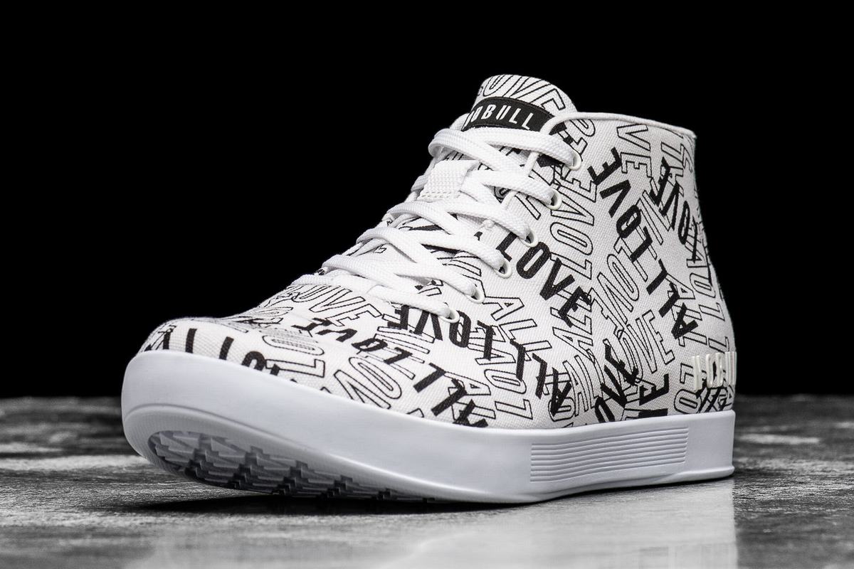 Basket Nobull All Love Canvas Mid Trainer Homme Blanche | TA8051427