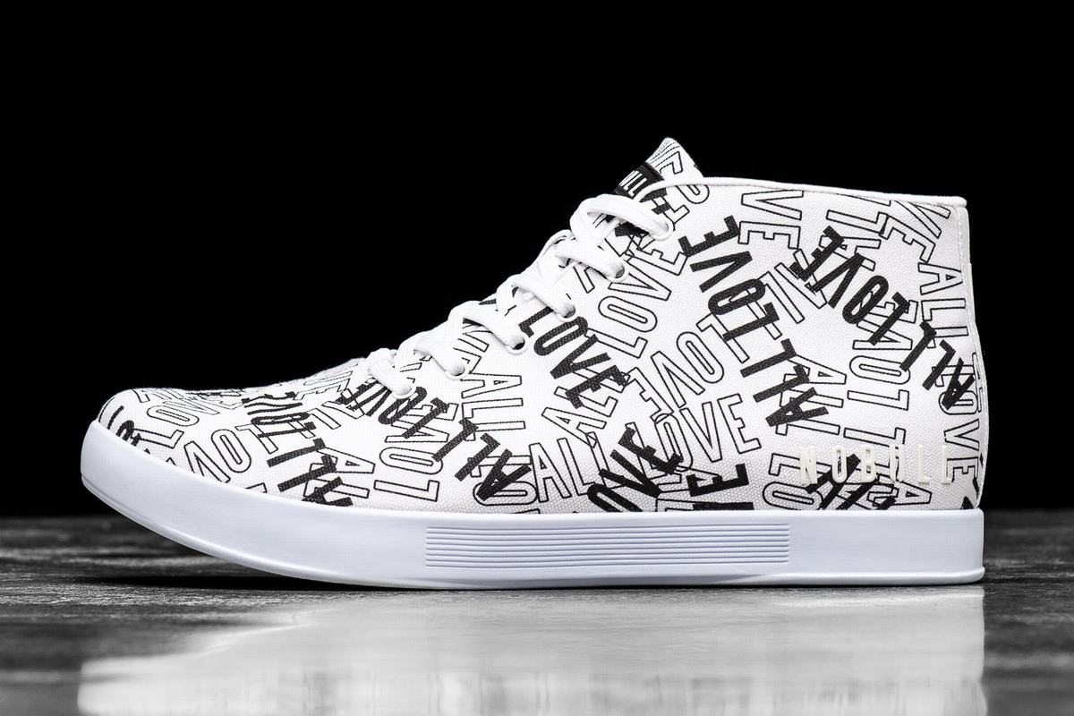 Basket Nobull All Love Canvas Mid Trainer Homme Blanche | TA8051427