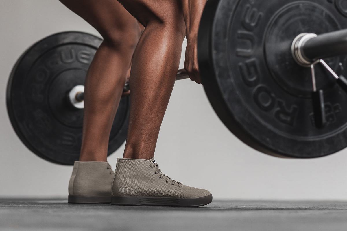 Basket Nobull Canvas Mid Trainer Femme Marron | MN5089243