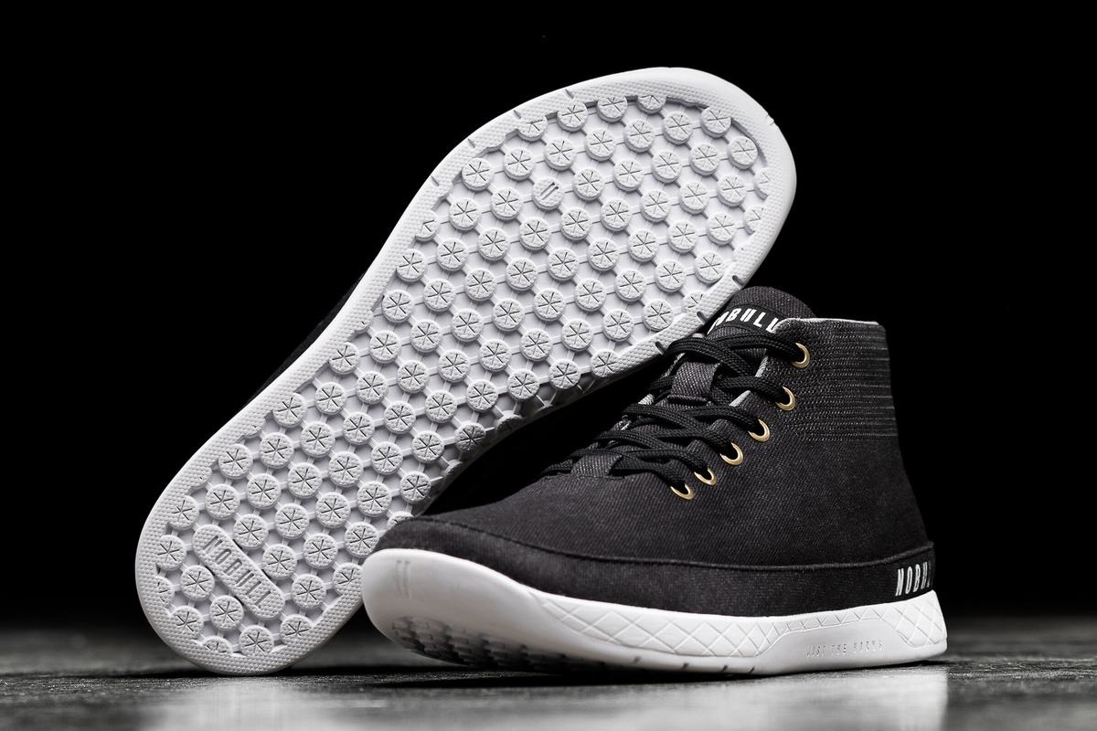 Basket Nobull Canvas Mid Trainer Femme Noir | YR2410638
