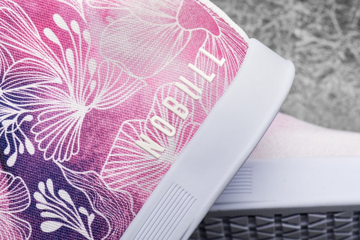 Basket Nobull Canvas Mid Trainer Femme Rose Blanche | UO3186947