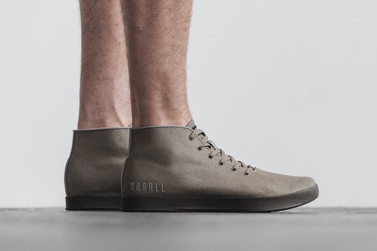 Basket Nobull Canvas Mid Trainer Homme Marron | CP4720981