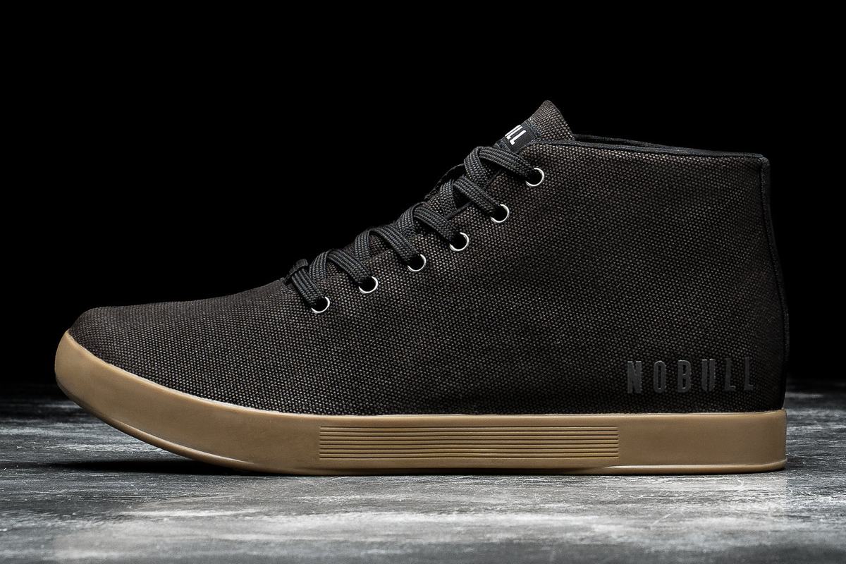 Basket Nobull Canvas Mid Trainer Homme Noir | QK1698037