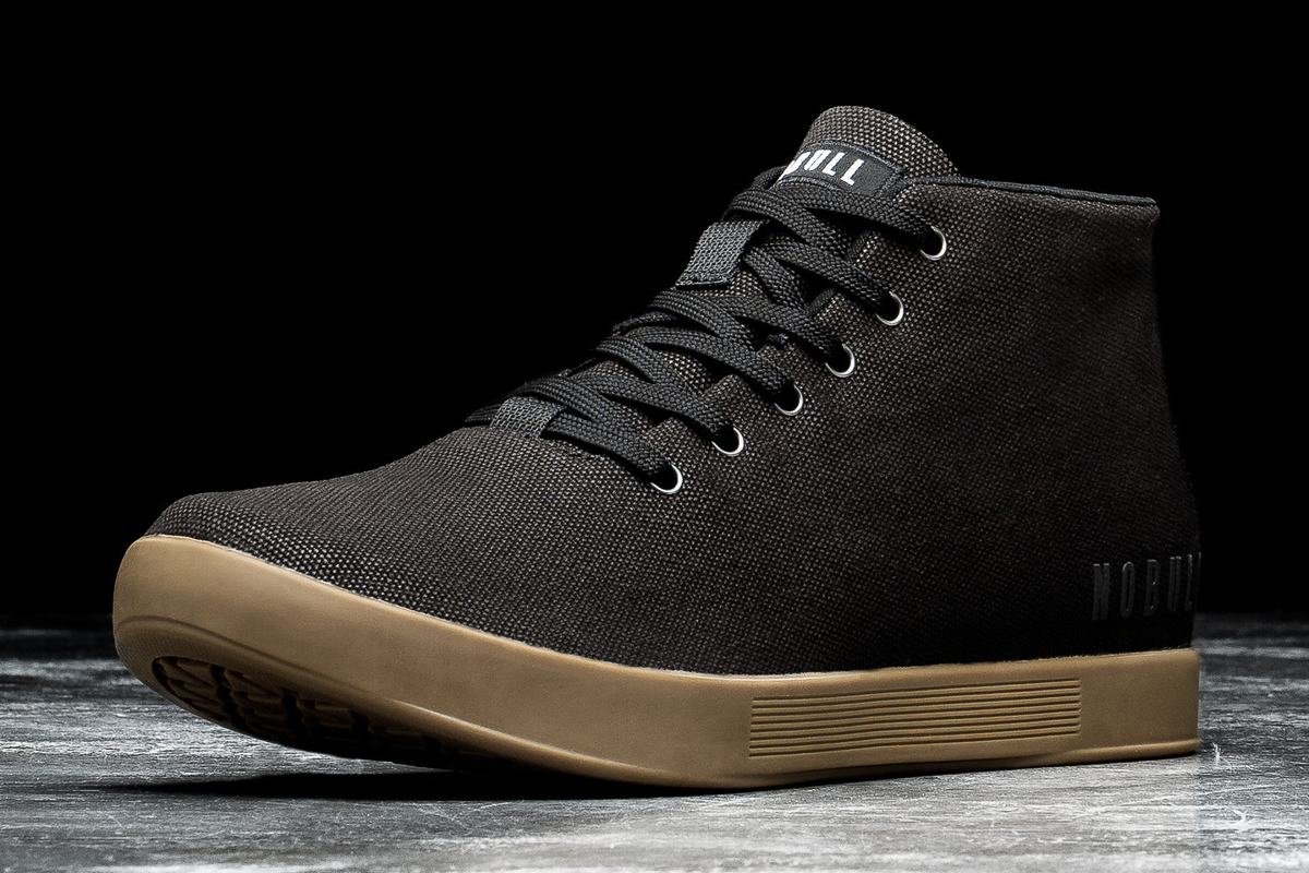 Basket Nobull Canvas Mid Trainer Homme Noir | QK1698037