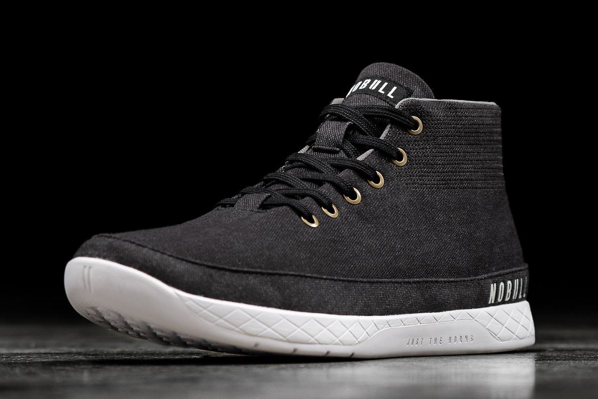 Basket Nobull Canvas Mid Trainer Homme Noir | SK7853964