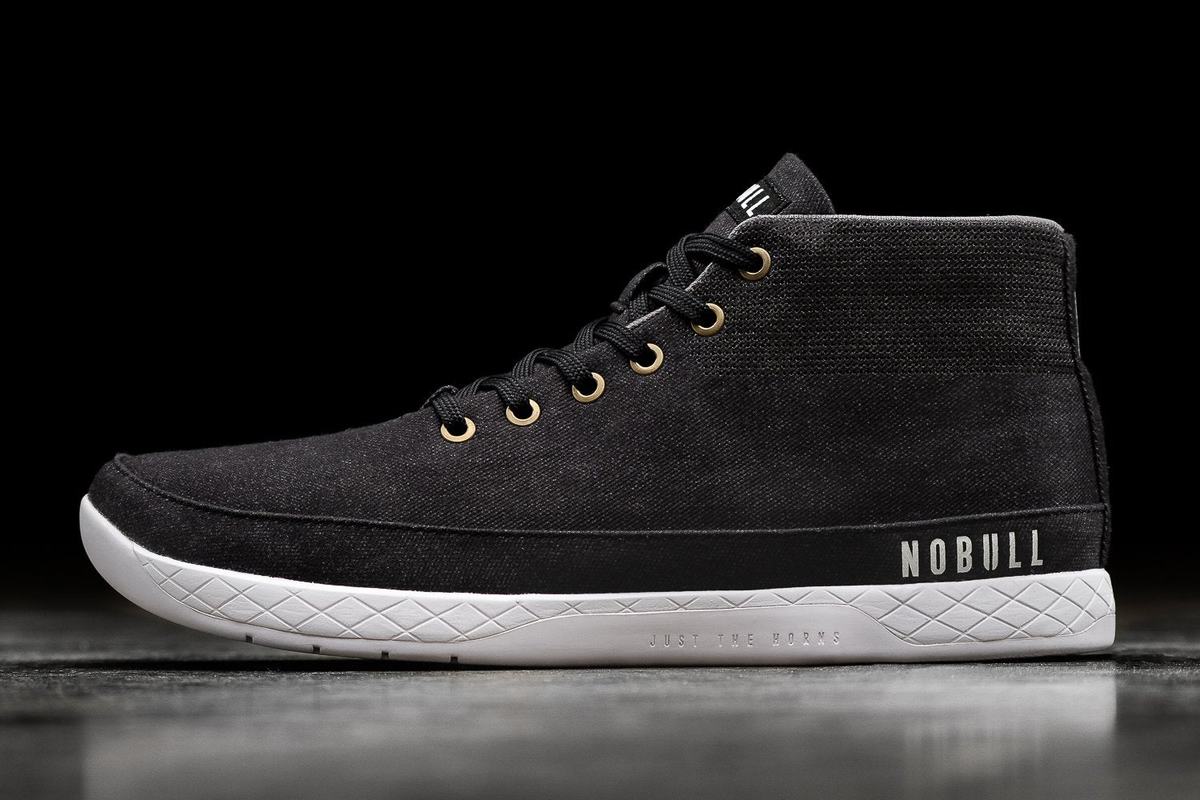 Basket Nobull Canvas Mid Trainer Homme Noir | SK7853964