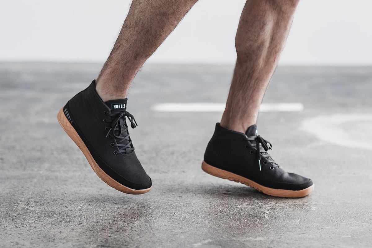 Basket Nobull Canvas Mid Trainer Homme Noir Cafe | XR6091528