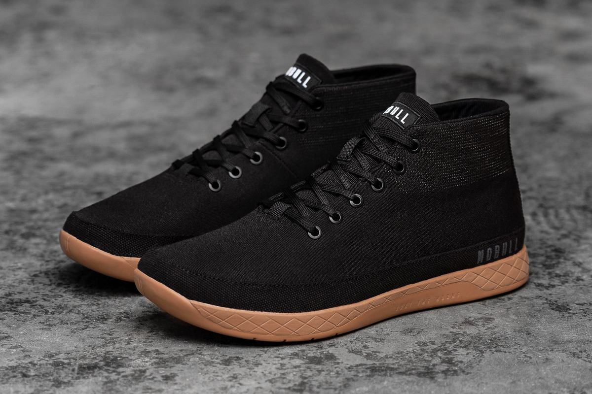 Basket Nobull Canvas Mid Trainer Homme Noir Cafe | XR6091528