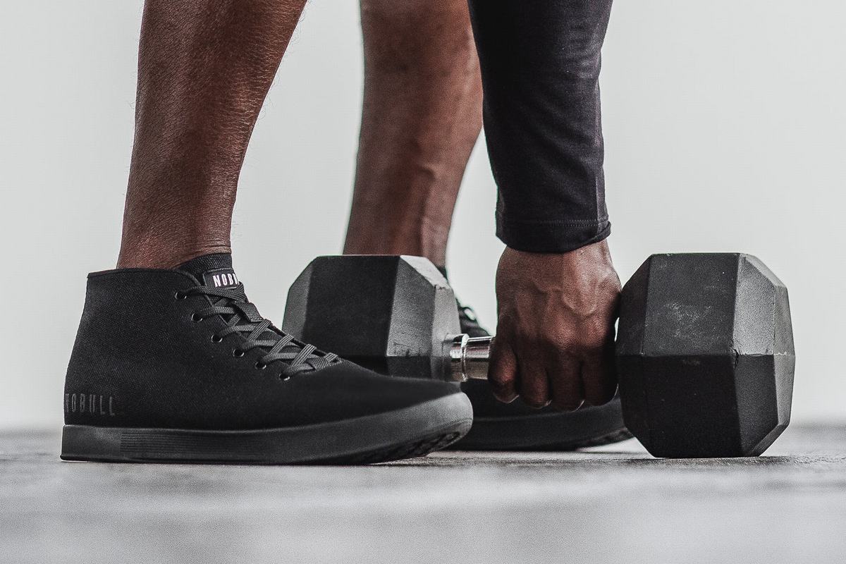 Basket Nobull Canvas Mid Trainer Homme Noir | YZ7109568