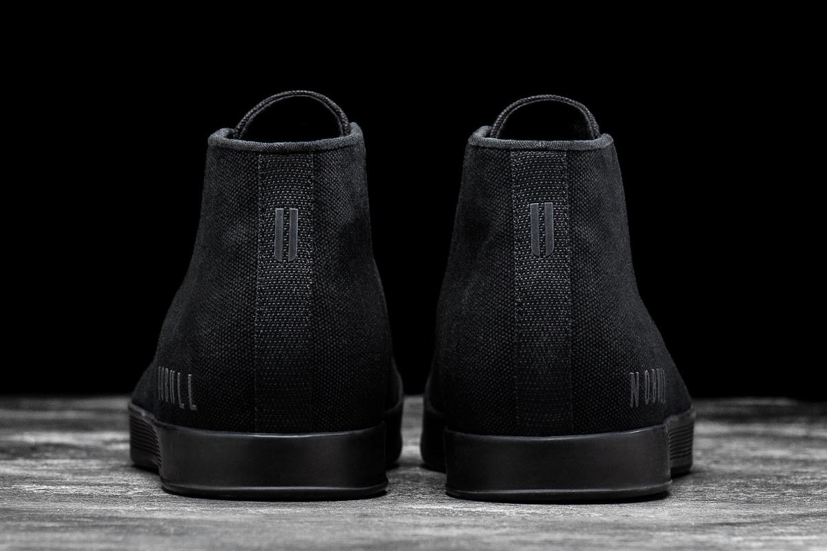Basket Nobull Canvas Mid Trainer Homme Noir | YZ7109568