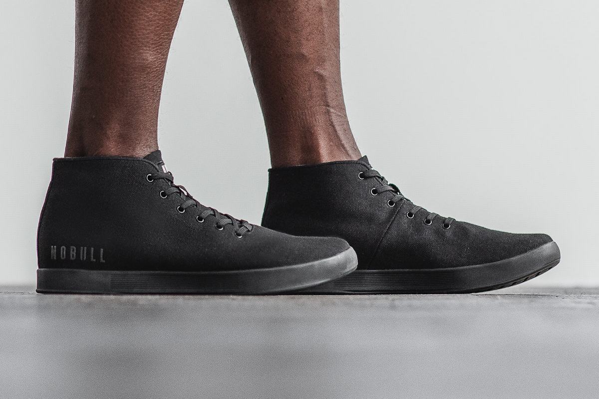 Basket Nobull Canvas Mid Trainer Homme Noir | YZ7109568