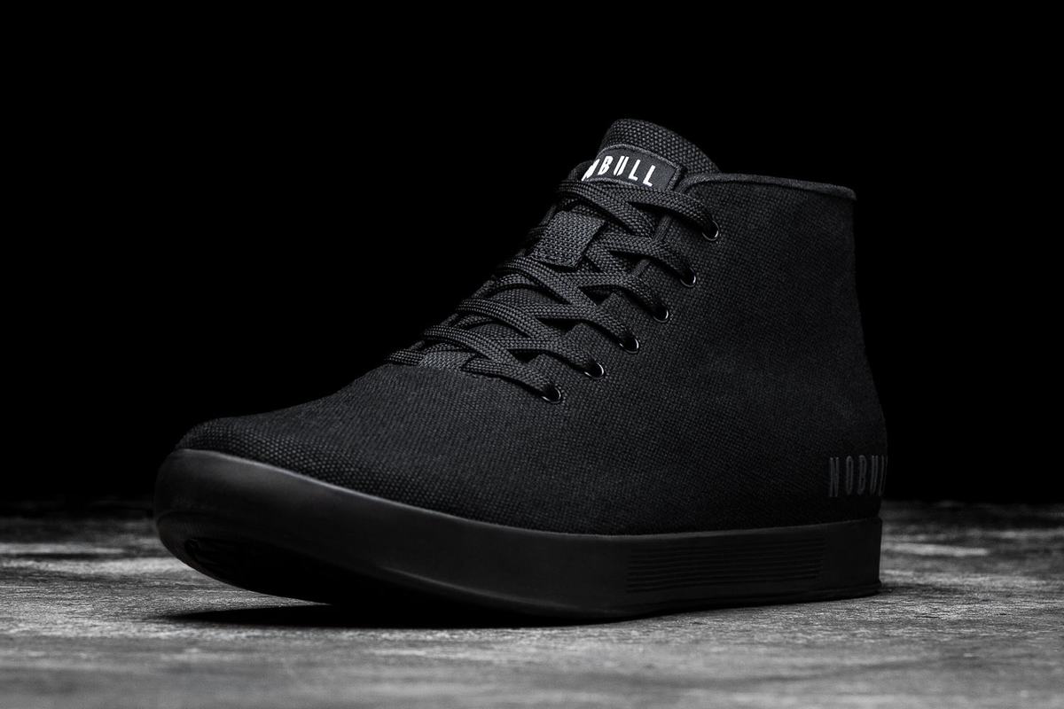 Basket Nobull Canvas Mid Trainer Homme Noir | YZ7109568
