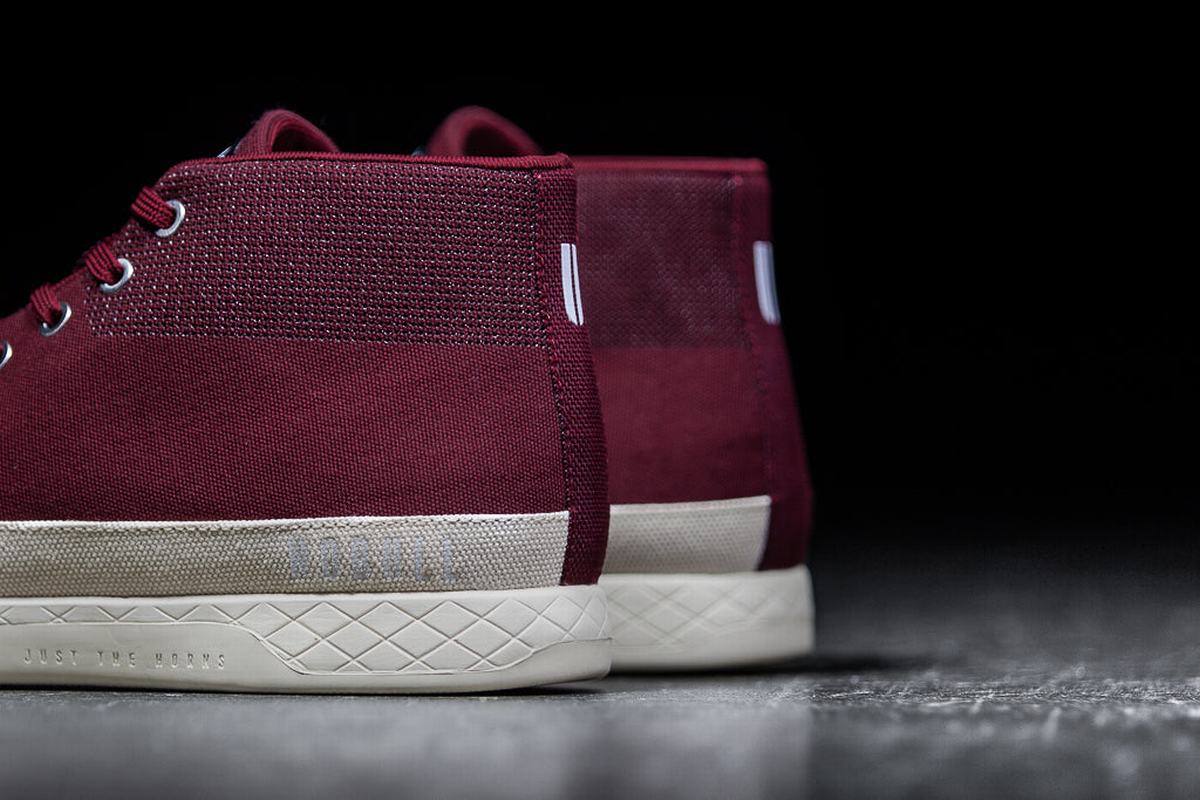 Basket Nobull Canvas Mid Trainer Homme Rouge Foncé | QG2170864