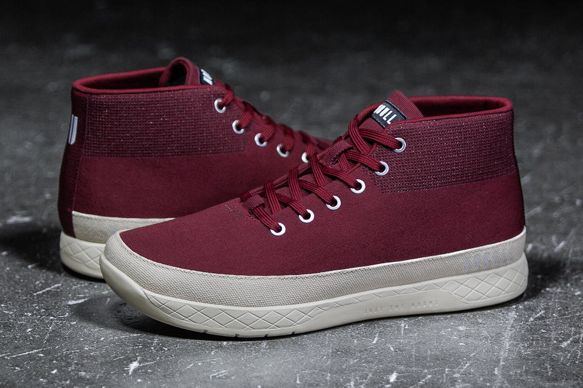 Basket Nobull Canvas Mid Trainer Homme Rouge Foncé | QG2170864