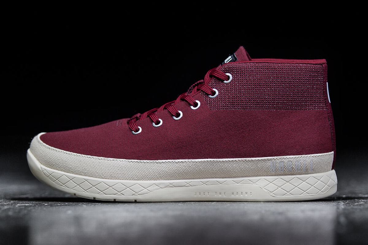 Basket Nobull Canvas Mid Trainer Homme Rouge Foncé | QG2170864