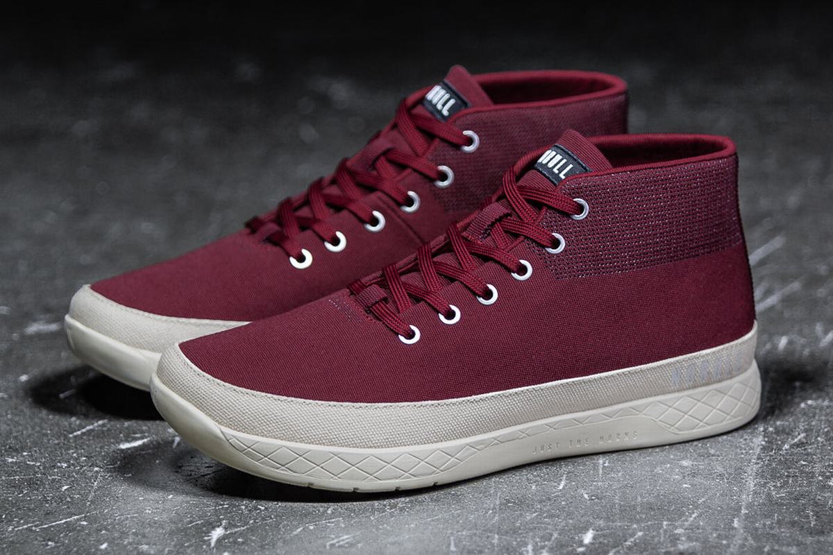 Basket Nobull Canvas Mid Trainer Homme Rouge Foncé | QG2170864