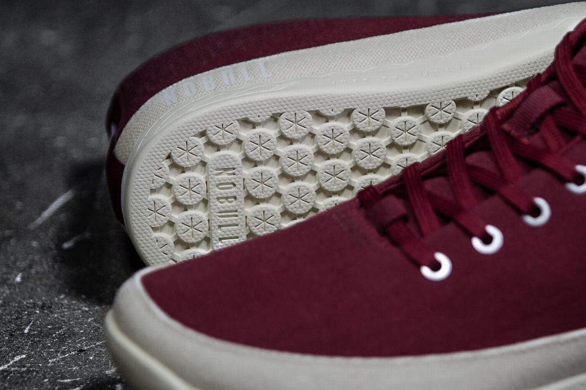 Basket Nobull Canvas Mid Trainer Homme Rouge Foncé | QG2170864