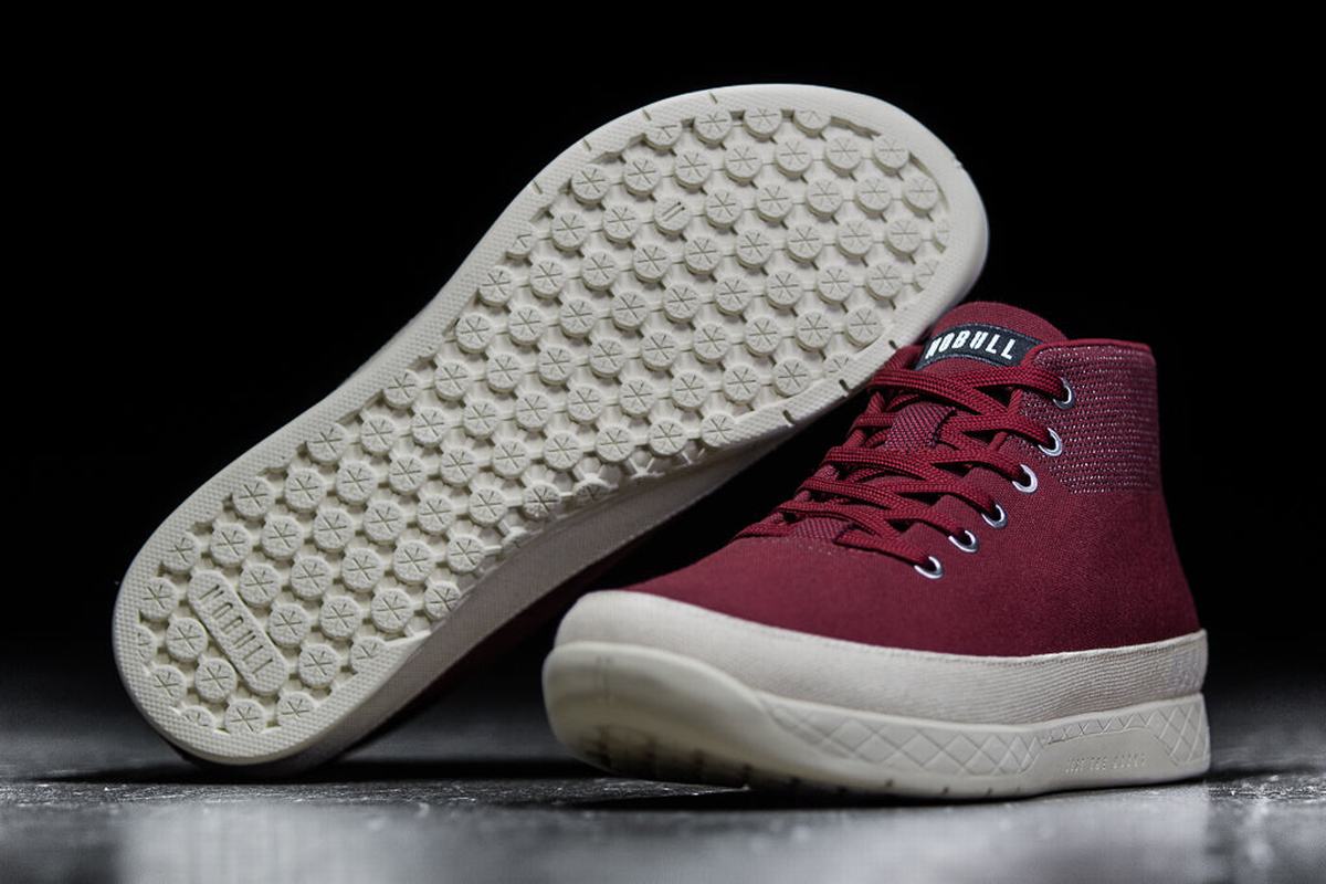 Basket Nobull Canvas Mid Trainer Homme Rouge Foncé | QG2170864