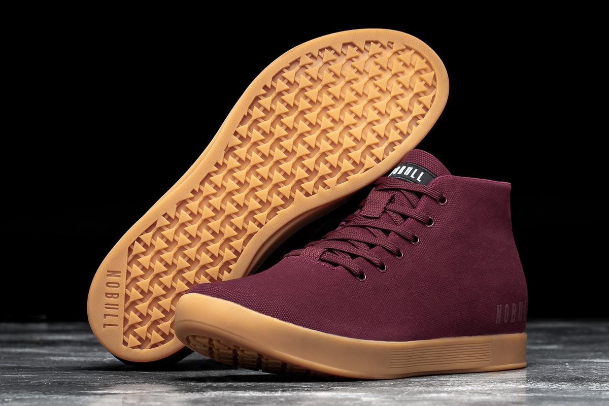 Basket Nobull Canvas Mid Trainer Homme Rouge Foncé | TP2861043