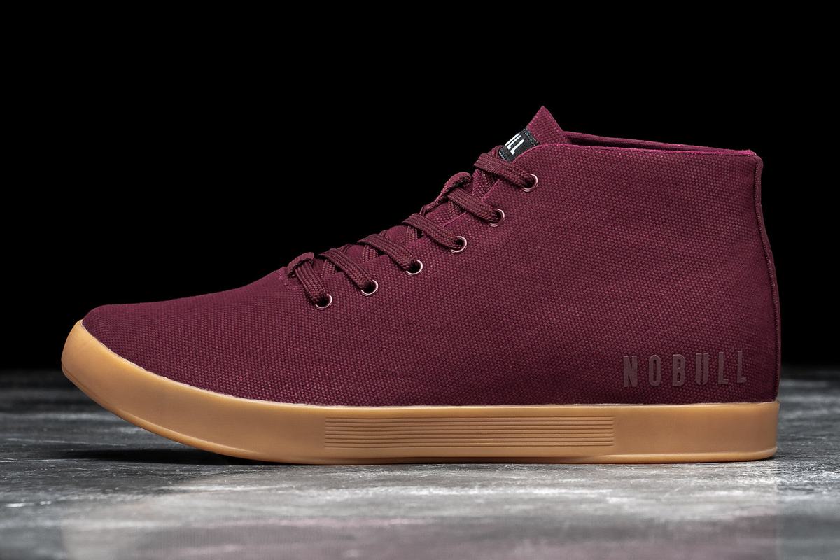 Basket Nobull Canvas Mid Trainer Homme Rouge Foncé | TP2861043