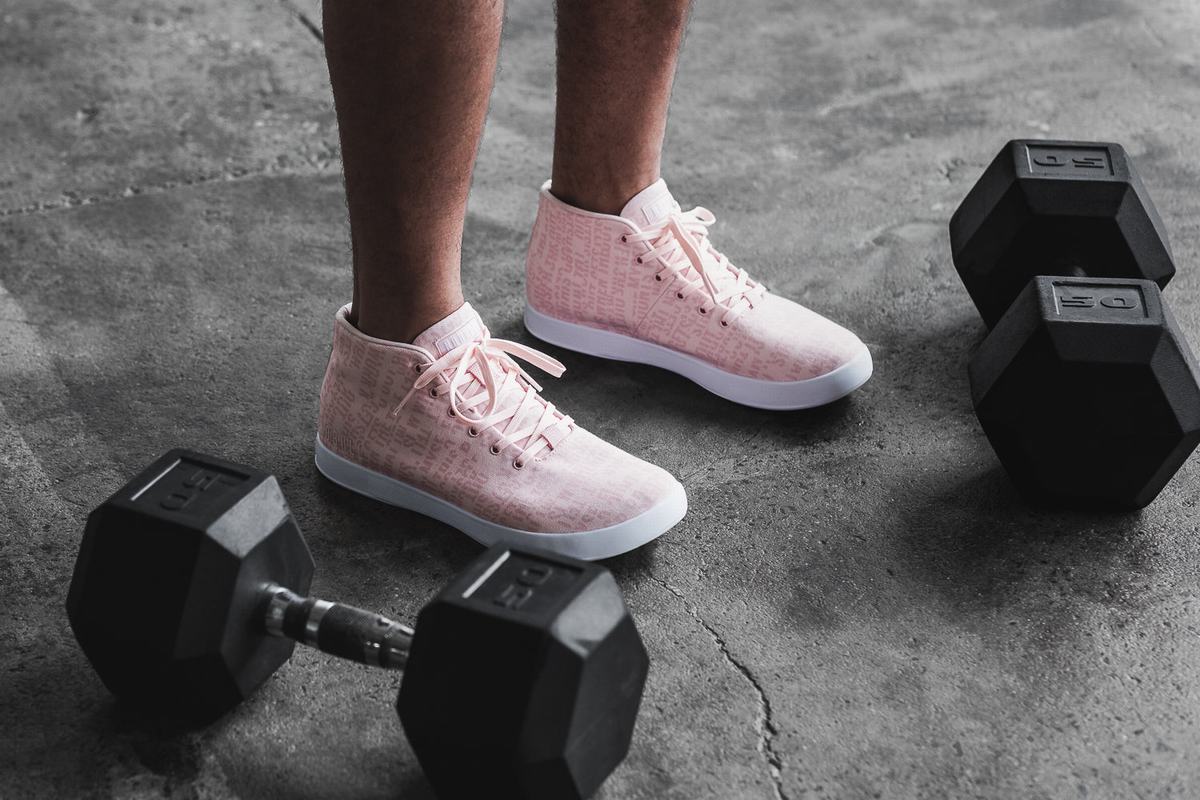 Basket Nobull Canvas Mid Trainer Homme Rose | VT4935210