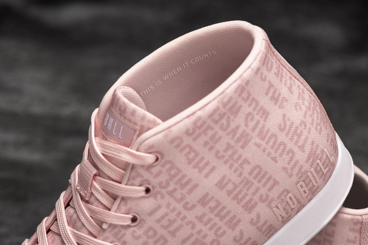 Basket Nobull Canvas Mid Trainer Homme Rose | VT4935210