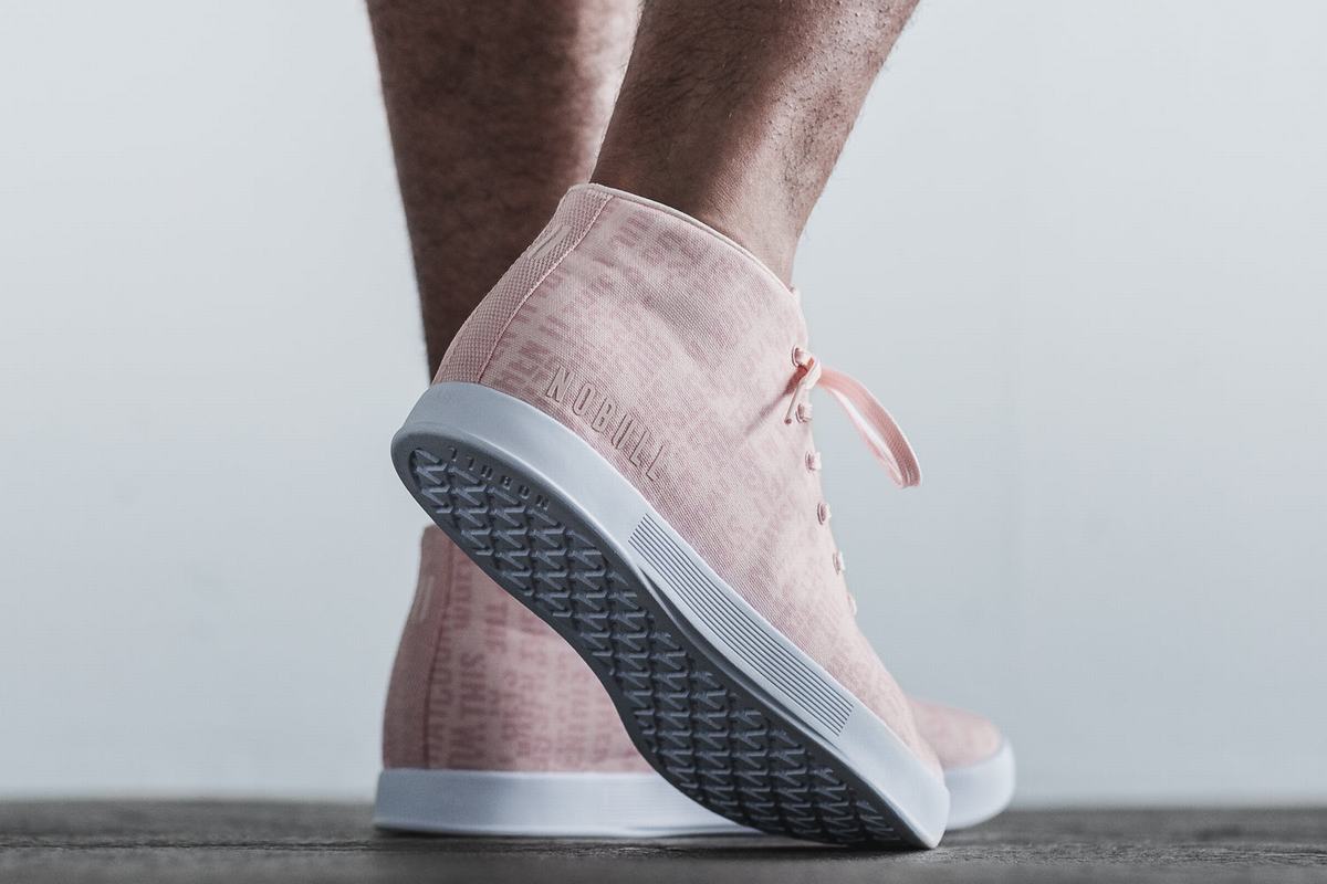 Basket Nobull Canvas Mid Trainer Homme Rose | VT4935210