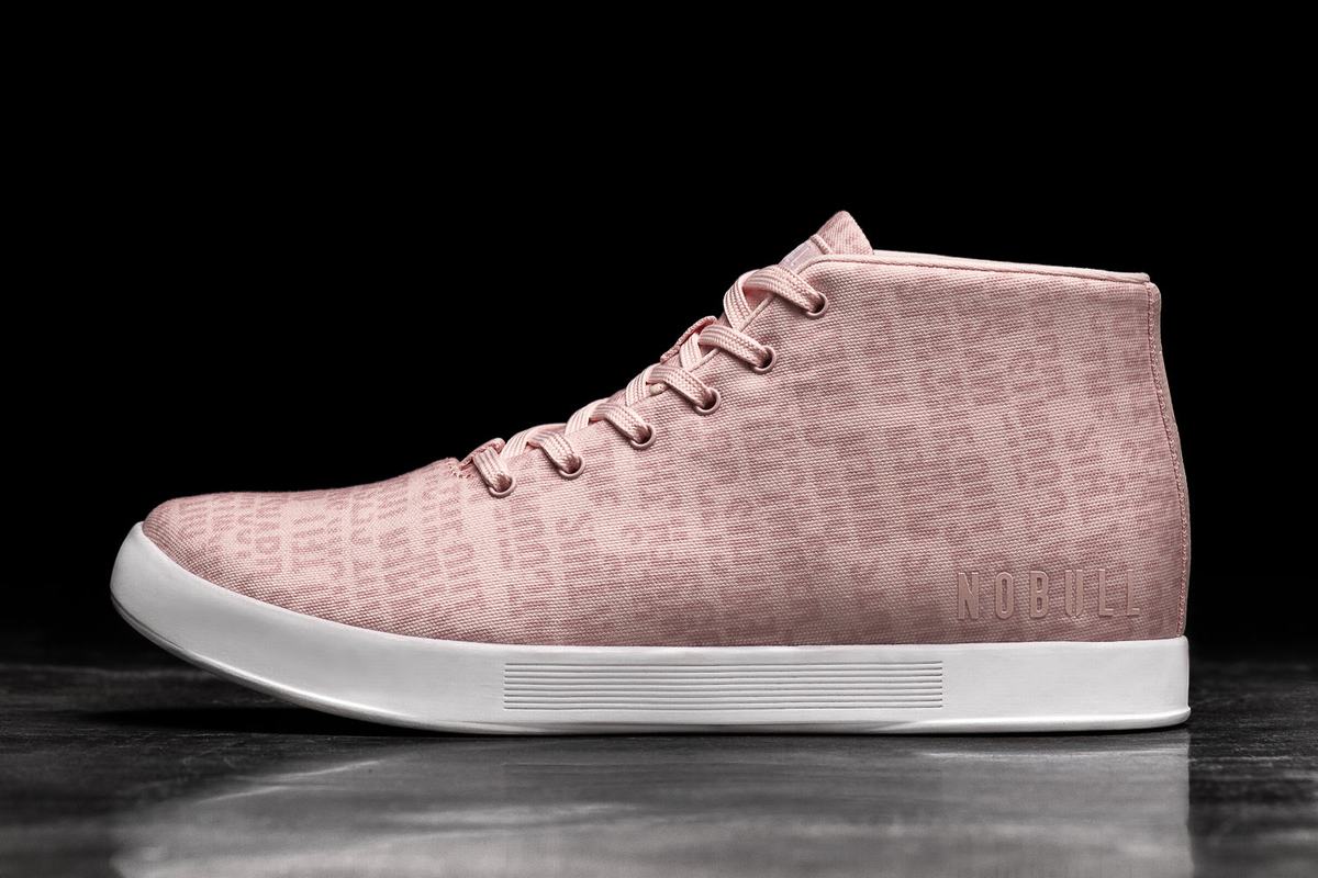 Basket Nobull Canvas Mid Trainer Homme Rose | VT4935210