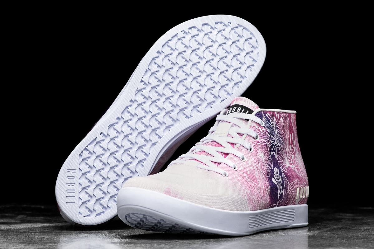 Basket Nobull Canvas Mid Trainer Homme Rose Blanche | ZM9380427