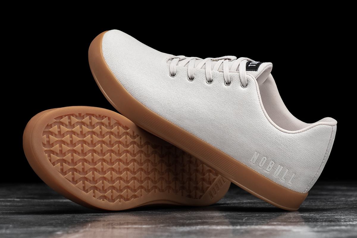 Basket Nobull Canvas Trainer Femme Blanche | TG8719230