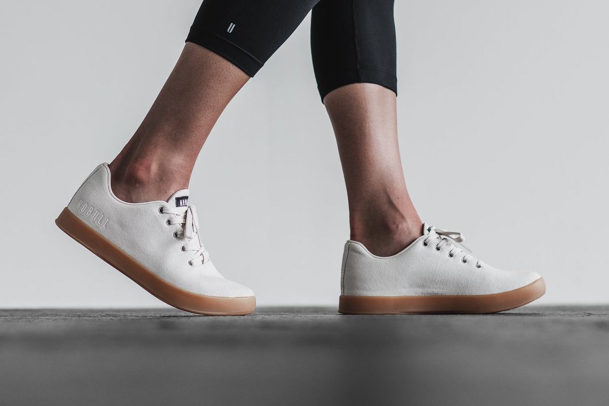 Basket Nobull Canvas Trainer Femme Blanche | TG8719230