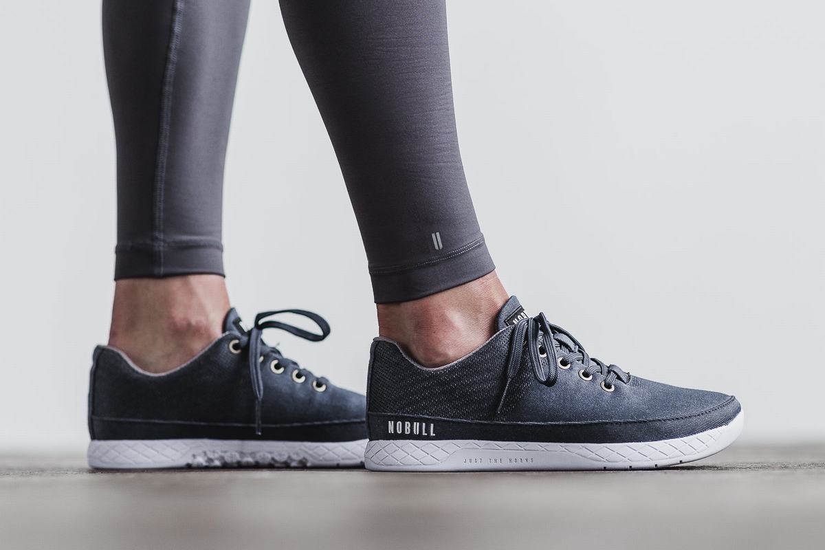 Basket Nobull Canvas Trainer Femme Bleu Marine | GU7415068
