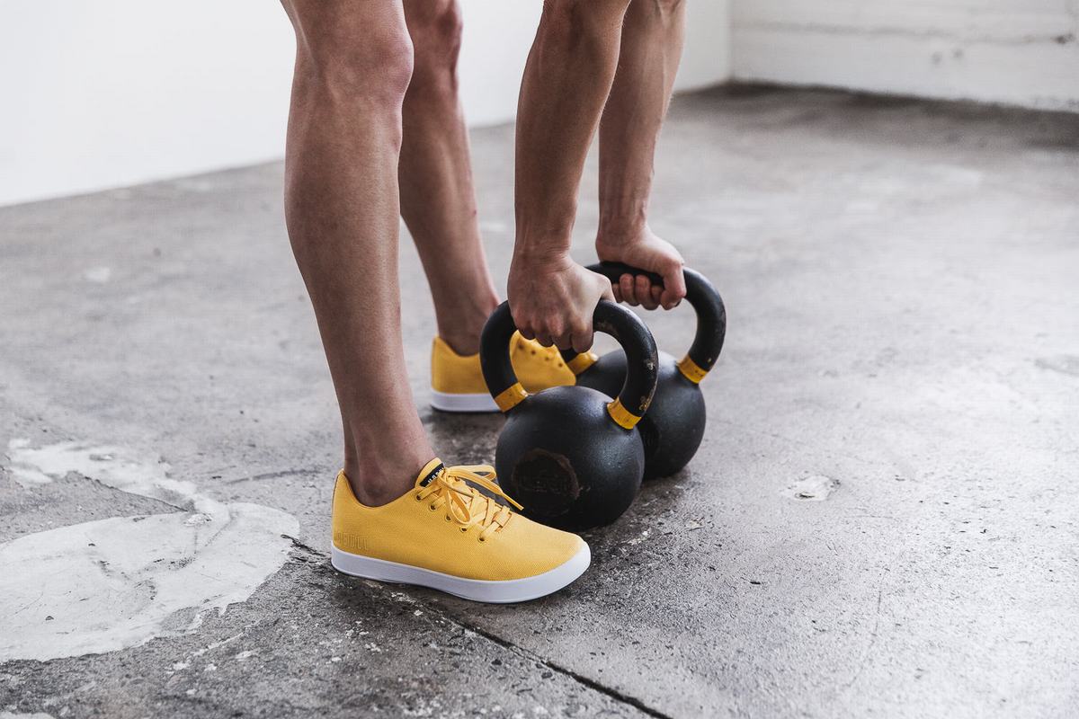 Basket Nobull Canvas Trainer Femme Jaune | DL2680453