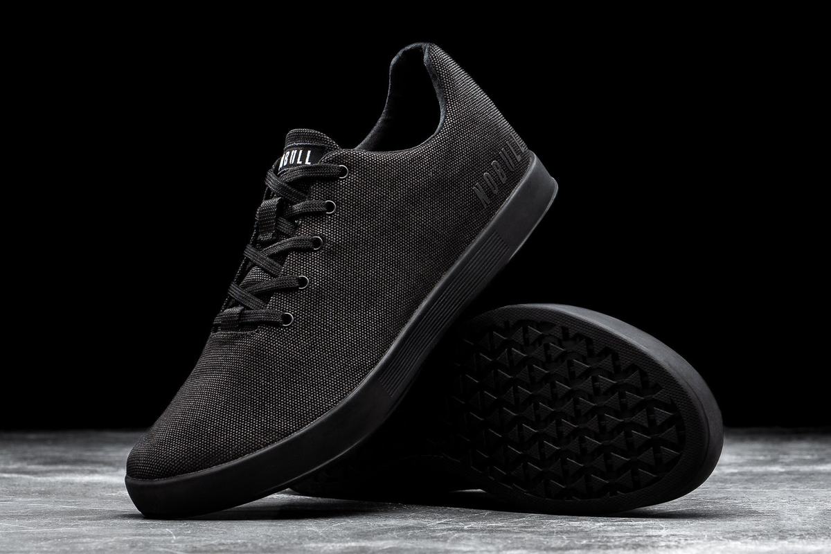 Basket Nobull Canvas Trainer Femme Noir | EJ2758491