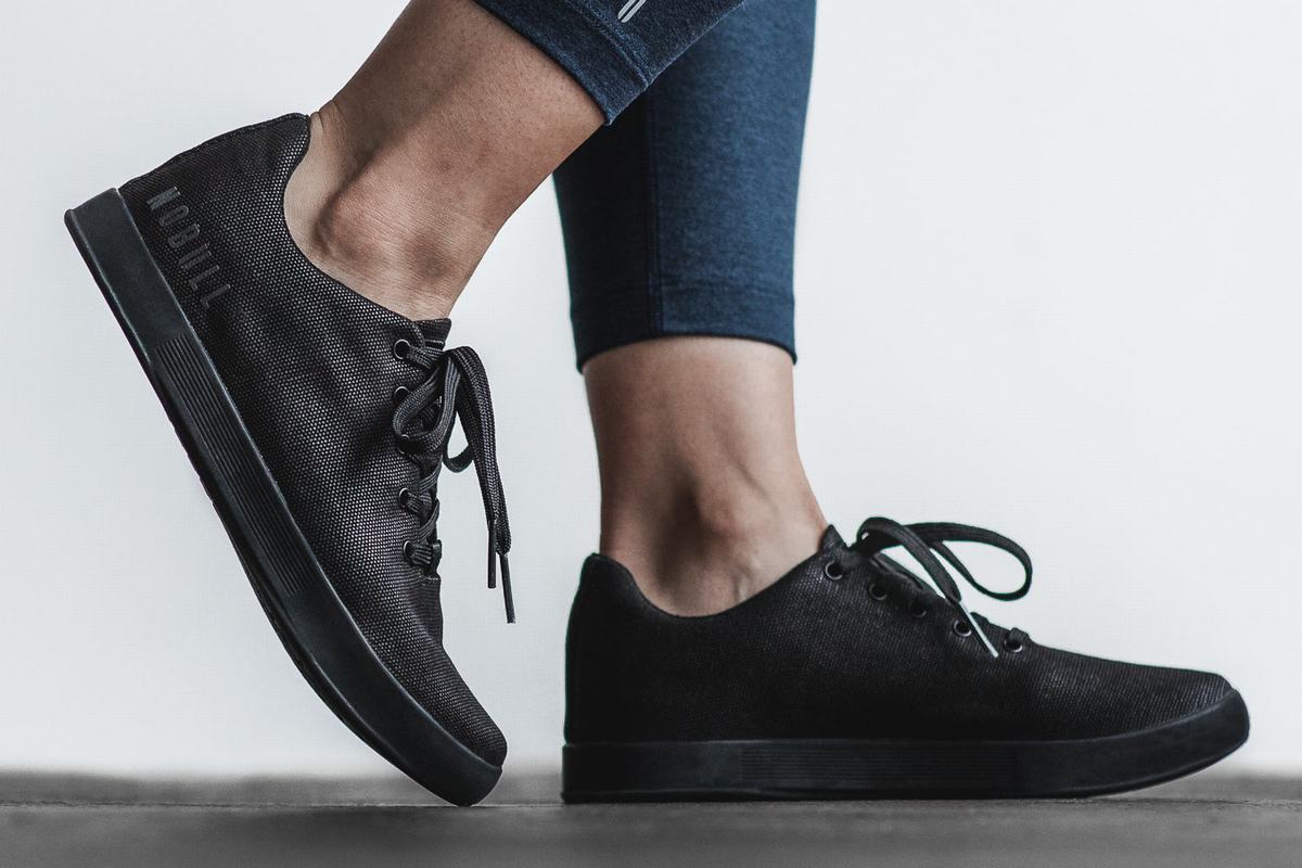 Basket Nobull Canvas Trainer Femme Noir | EJ2758491