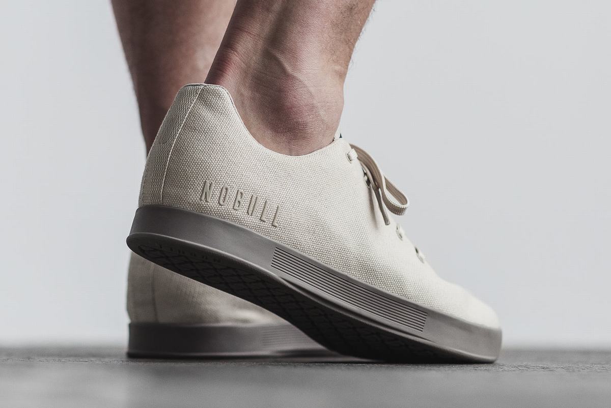 Basket Nobull Canvas Trainer Homme Beige | EN6793410