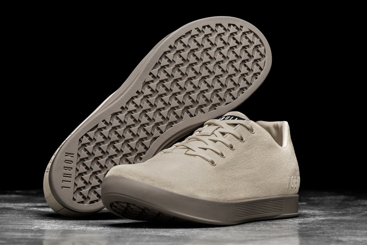 Basket Nobull Canvas Trainer Homme Beige | EN6793410