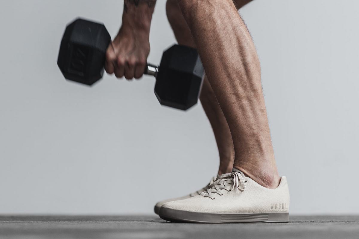 Basket Nobull Canvas Trainer Homme Beige | EN6793410