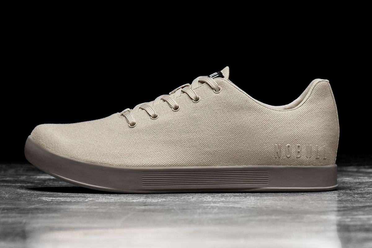 Basket Nobull Canvas Trainer Homme Beige | EN6793410