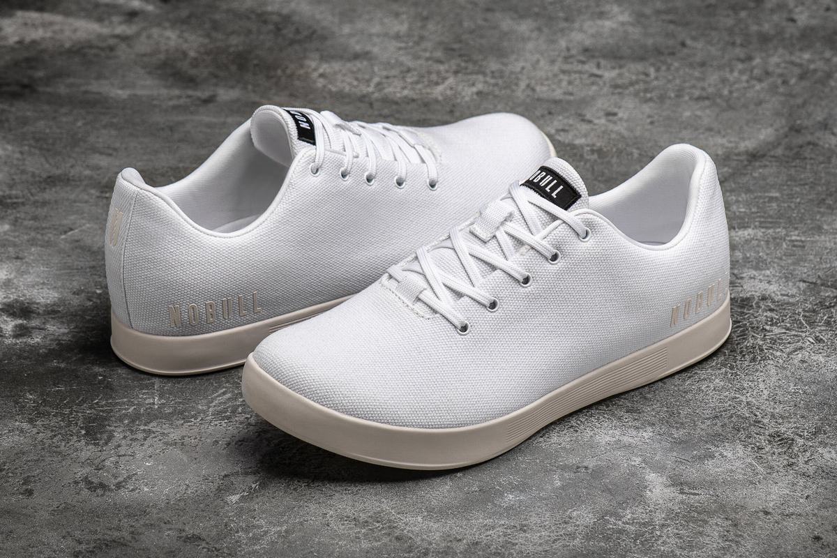Basket Nobull Canvas Trainer Homme Blanche | DL6257403