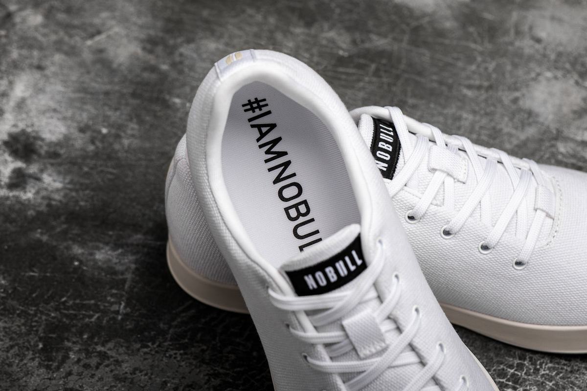 Basket Nobull Canvas Trainer Homme Blanche | DL6257403