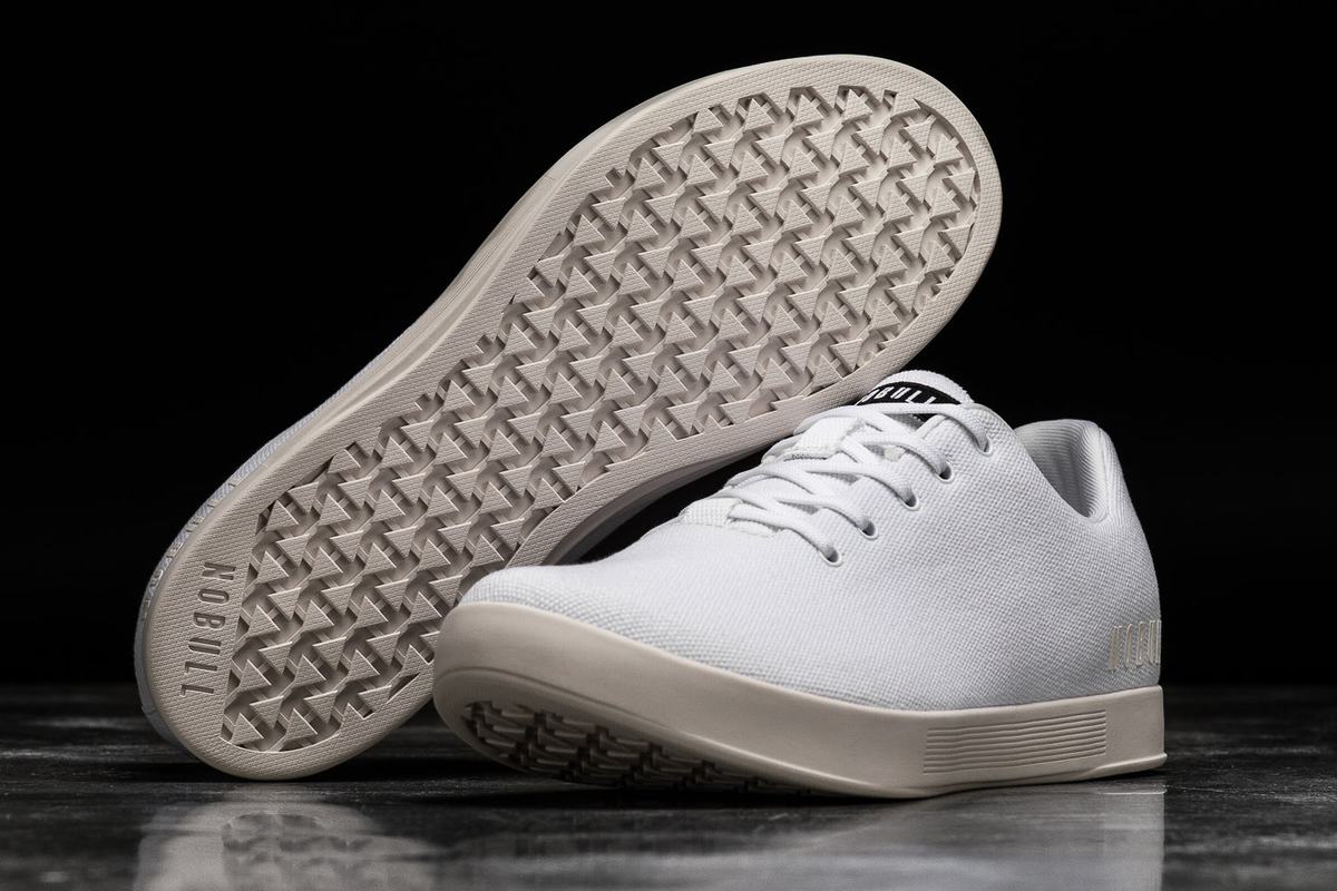 Basket Nobull Canvas Trainer Homme Blanche | DL6257403