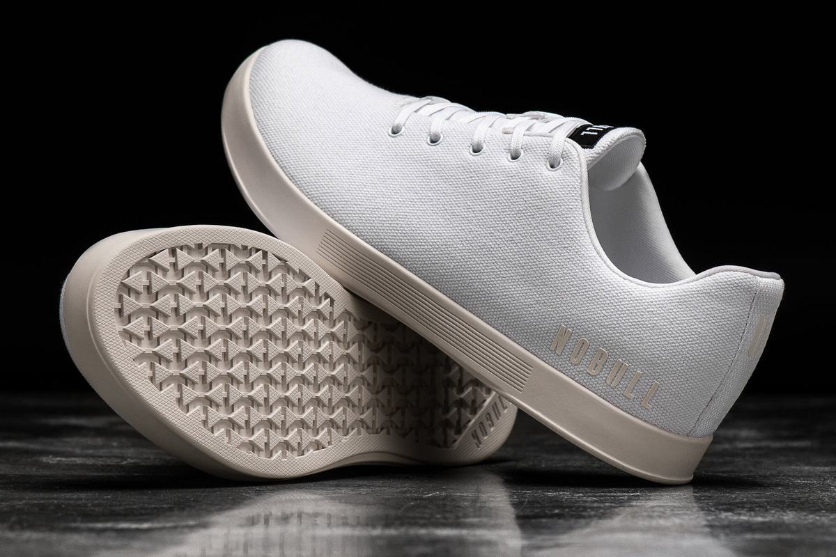 Basket Nobull Canvas Trainer Homme Blanche | DL6257403