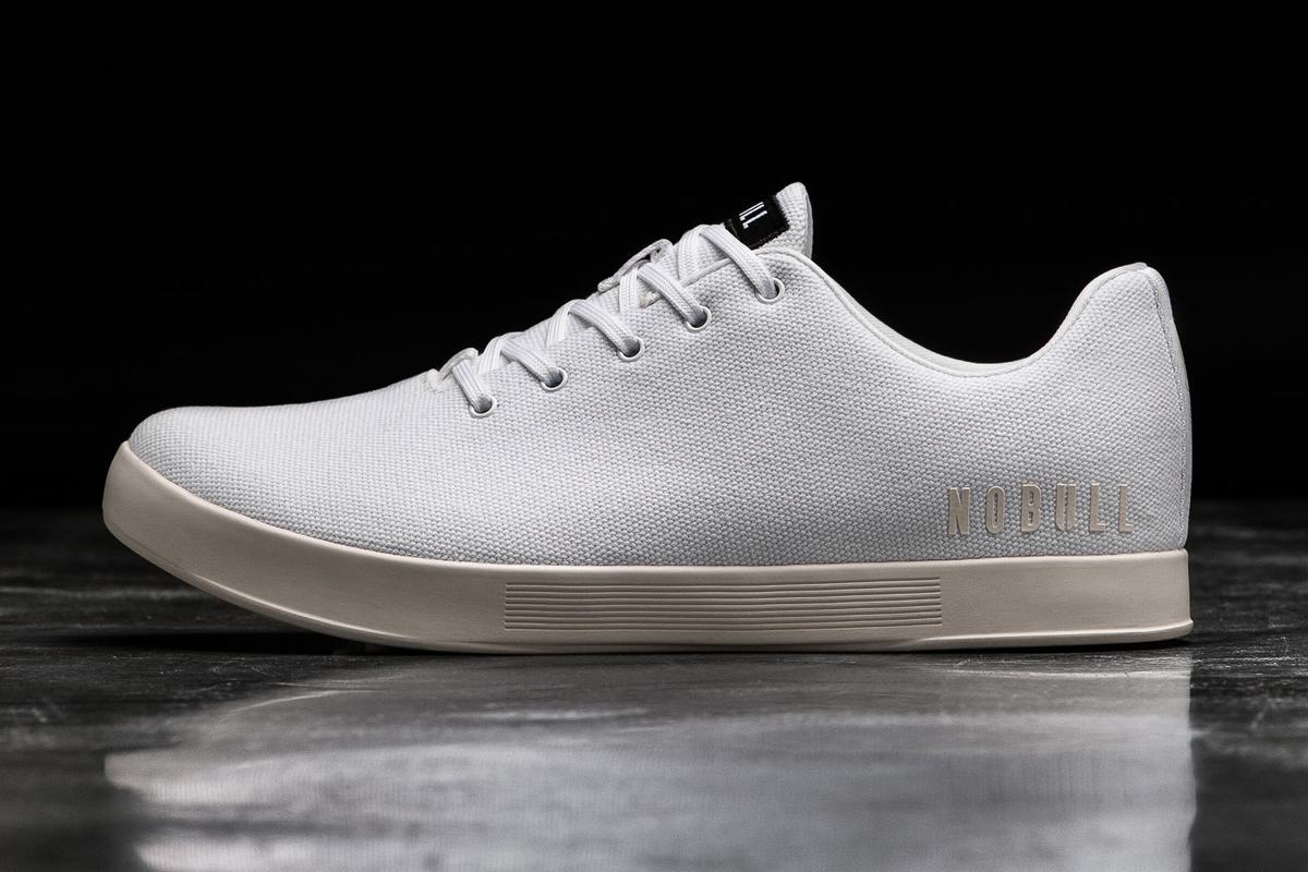 Basket Nobull Canvas Trainer Homme Blanche | DL6257403
