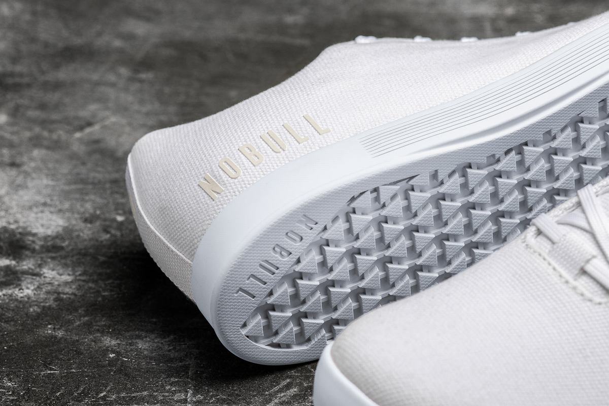 Basket Nobull Canvas Trainer Homme Blanche | QV3270589