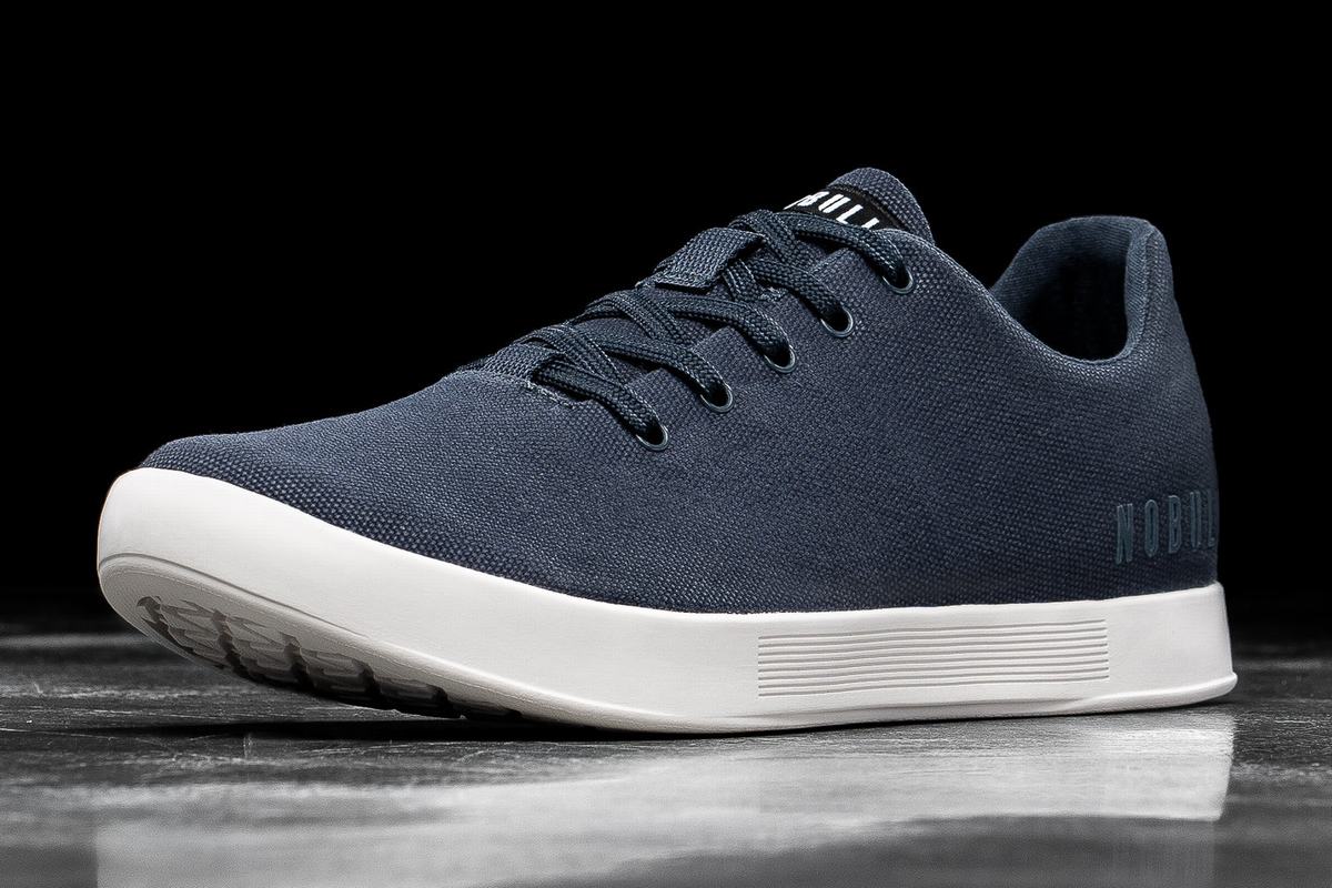 Basket Nobull Canvas Trainer Homme Bleu Marine Blanche | SE4016932