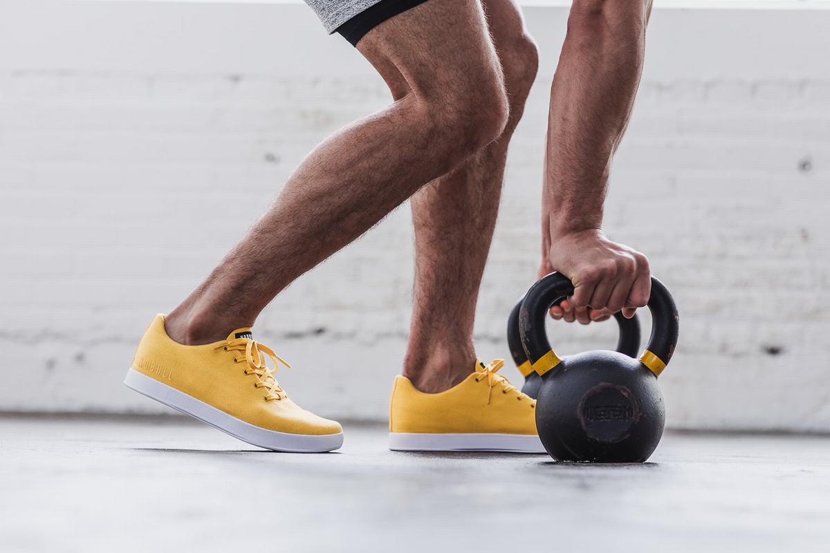 Basket Nobull Canvas Trainer Homme Jaune | HO4372185