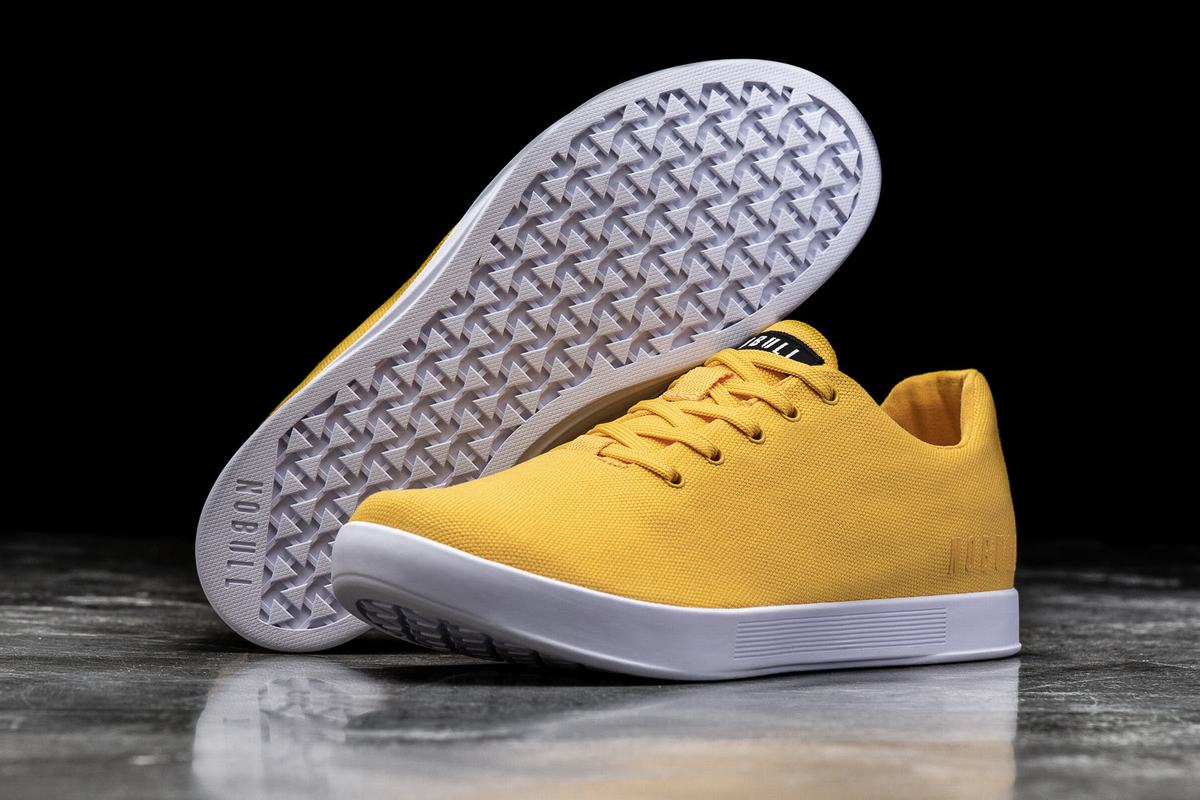 Basket Nobull Canvas Trainer Homme Jaune | HO4372185