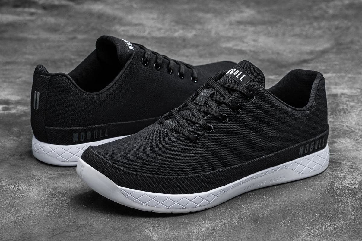 Basket Nobull Canvas Trainer Homme Noir Blanche | LK5294130
